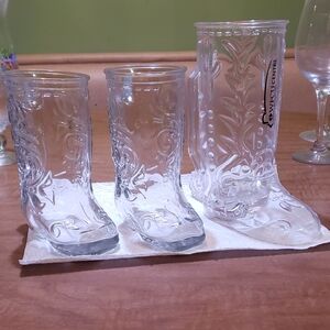 glass boot cup bundle